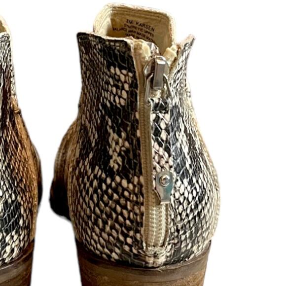 Dolce Vita Women’s Bootie Karsen Back Zip Faux Snakeskin Pointed Toe Size 8M - Picture 10 of 13